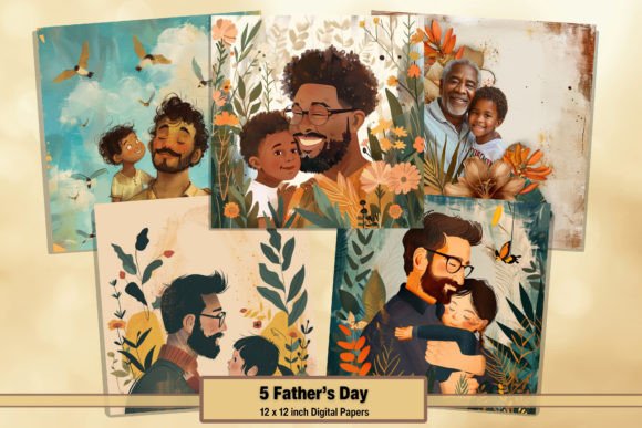 Download Father and Children Collage Pages Pack 4 - Collage Collection