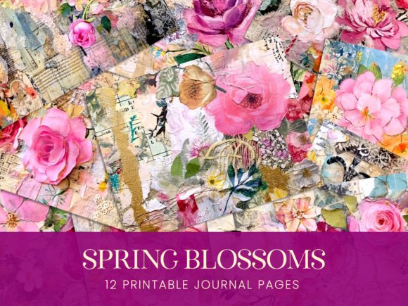 Download Bright Spring Mixed Media Collage Pages - Collage Collection