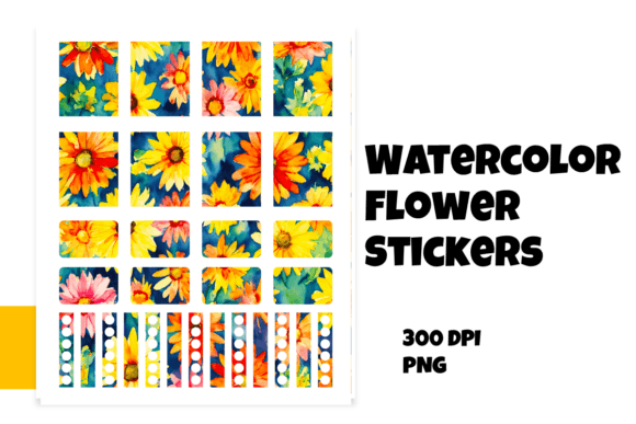 Download 🌼 Bright WC Floral Planner Stickers - Stickers Collection