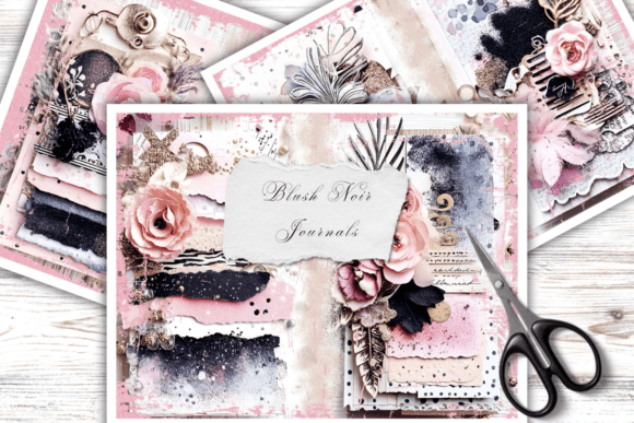 Download Blush Noir Journals Collage Pages - Collage Collection