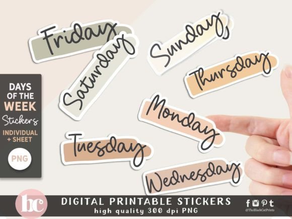Download Days of the Week Stickers | Weekdays PNG - Stickers Collection