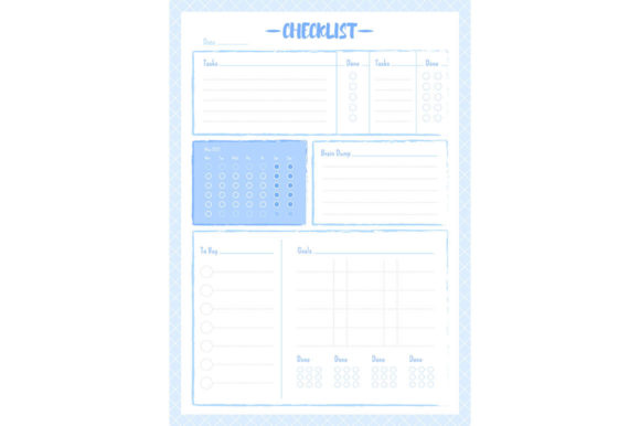 Download Blue Checklist Creative Planner Page - Premium Bundle