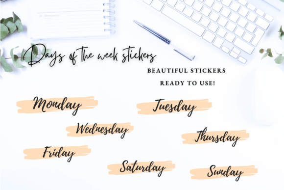 Download Days of the Week Printable Stickers - Stickers Collection