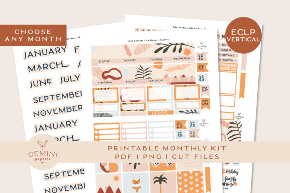 Download Monthly Printable Planner Stickers - Stickers Collection