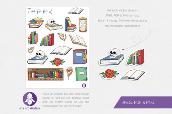 Download Reading Stickers, Time to Read Books - Stickers Collection