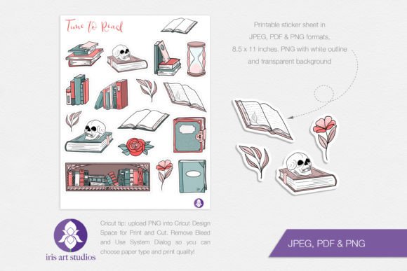 Download Reading Stickers, Time to Read Books - Stickers Collection
