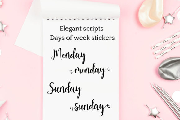 Download Printable Stickers- Days of the Week - Stickers Collection