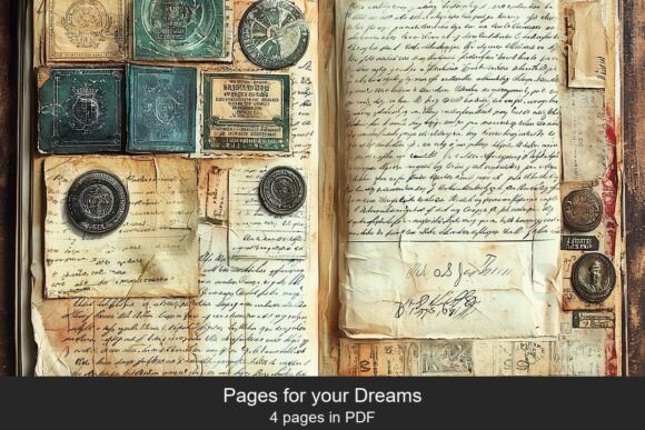 Download Antique Ledger Collage Pages - Collage Collection