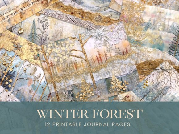 Download Winter Forest Mixed Media Collage Pages - Collage Collection