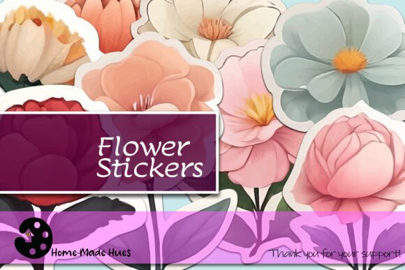 Download Flower Stickers Set of 20 - Stickers Collection