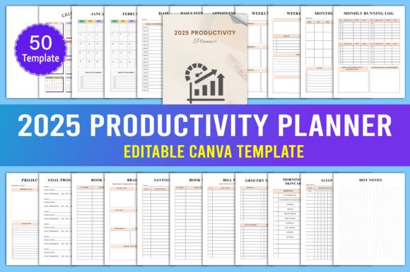 Download 2025 Productivity Planner Canva - Premium Resources